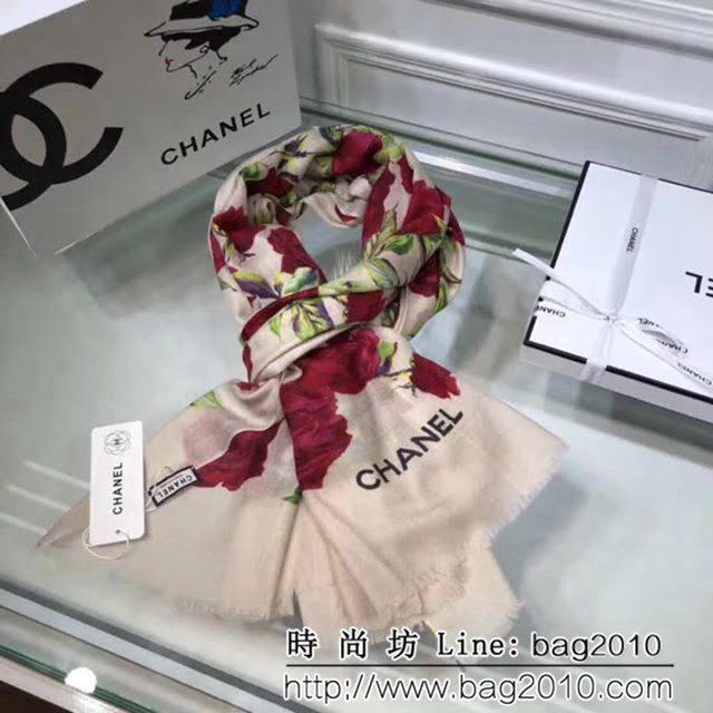 CHANEL香奈兒海外原單 18年新款 花型款式長圍巾 LLWJ6681